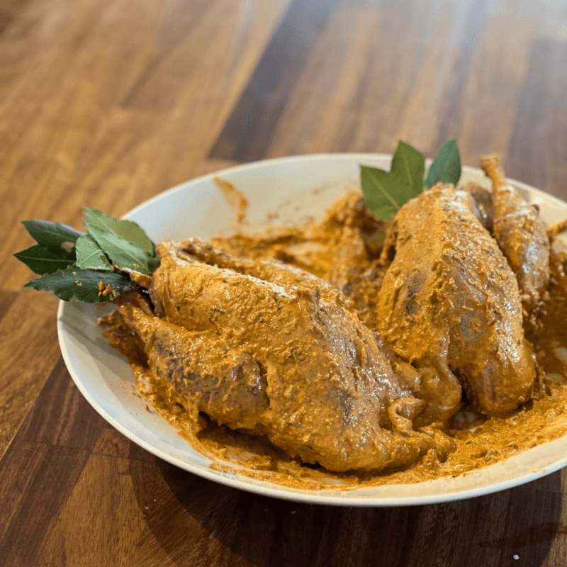 Spit roast tandoori pheasant - Cooked on the big green egg