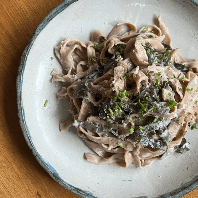 Chestnut Pasta with Herby Wild Mushrooms