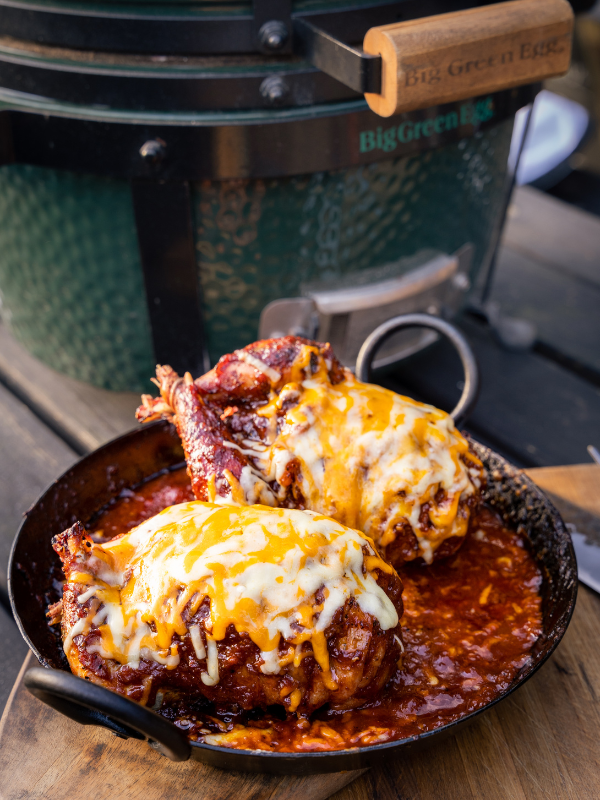 Hunter's Pheasant, cooking pheasant over the fire, Big Green Egg recipe