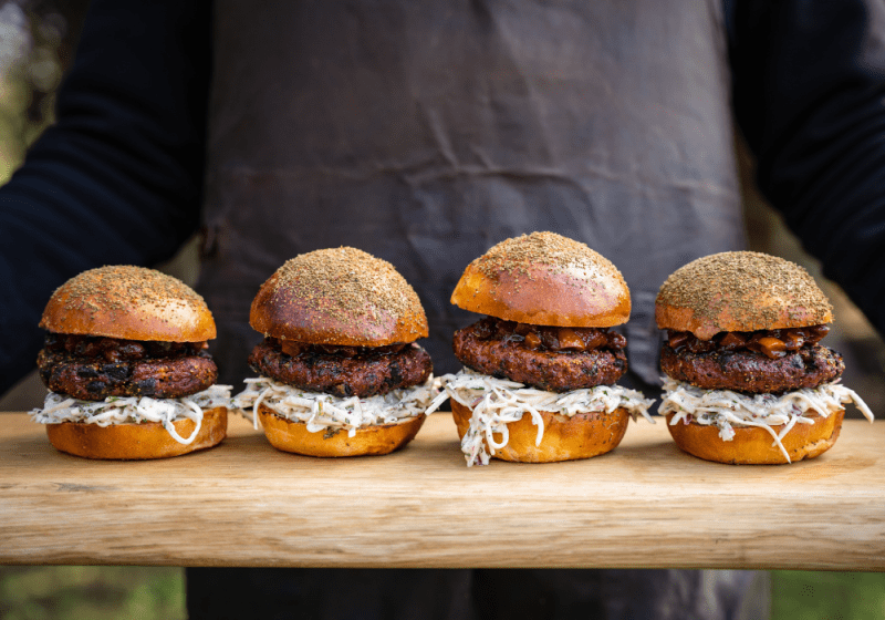 Pigeon Burgers with Black Pudding