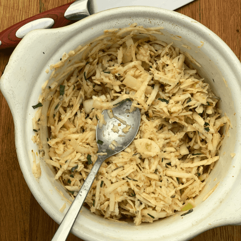 celeriac, rosti, celeriac rosti