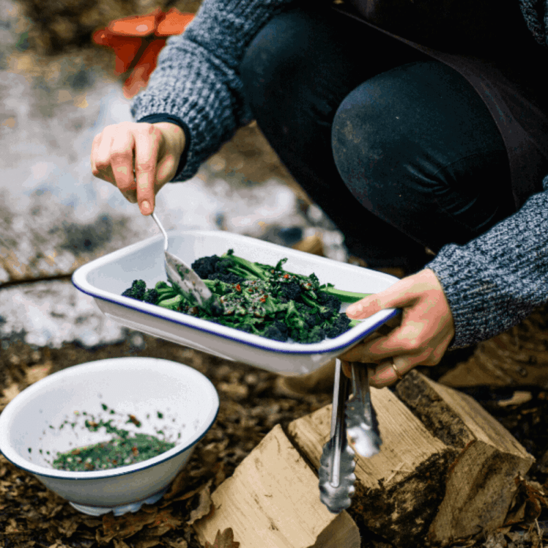 QUICK AND SIMPLE CHARRED PURPLE SPROUTING BROCCOLI