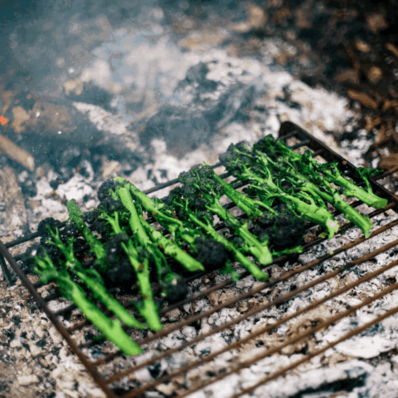 QUICK AND SIMPLE CHARRED PURPLE SPROUTING BROCCOLI
