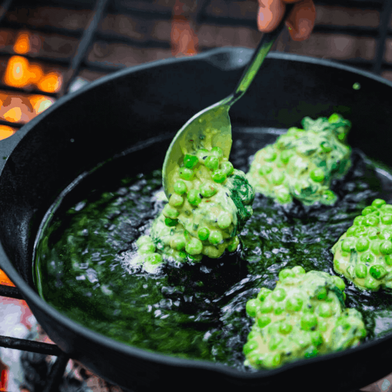 The Salt Box - Nettle and Pea Fritter Recipe 4