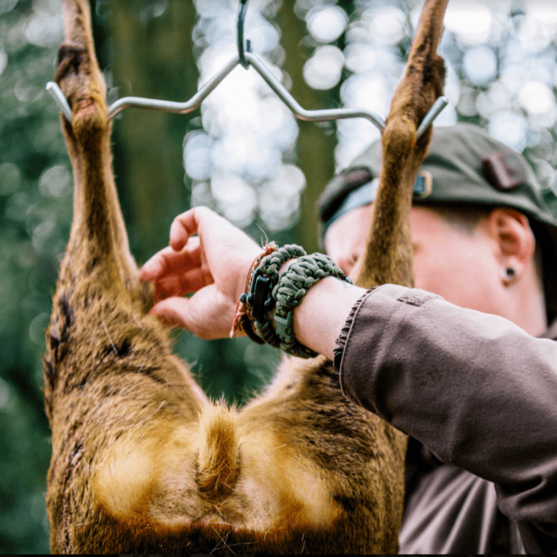 Venison Butchery Course - Skinning the Deer
