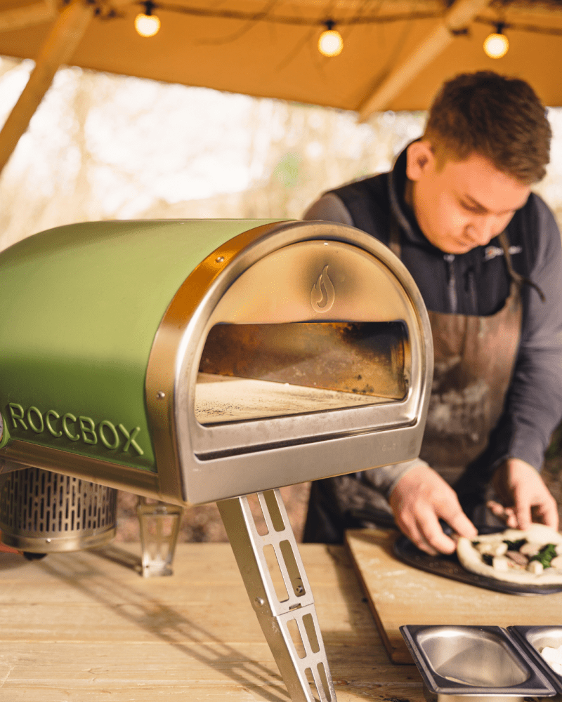 Wild Venison and Dandelion Pizza cooked on the Gozney Roccbox