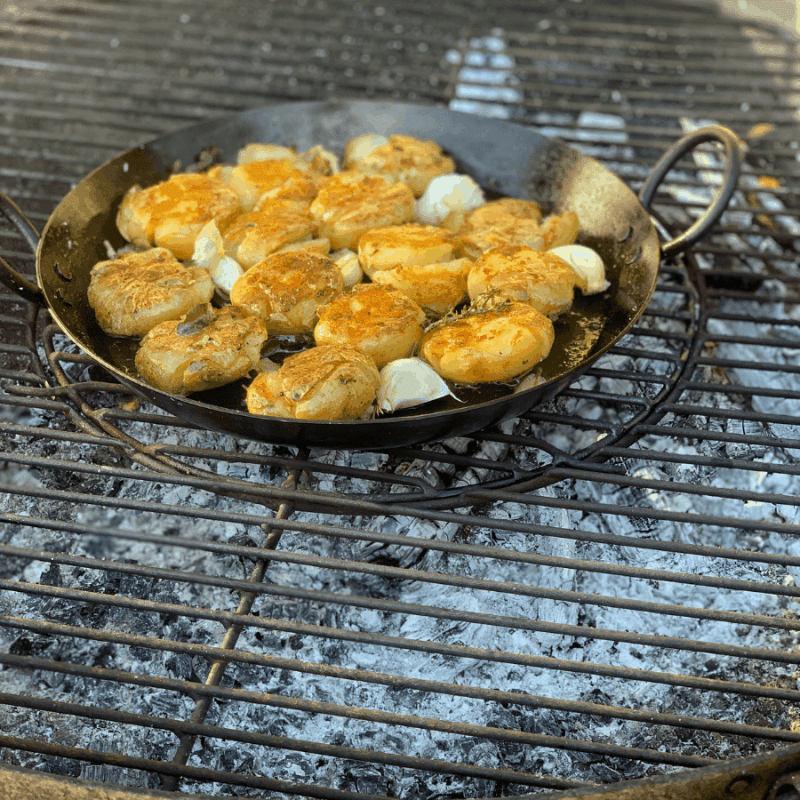 potatoes, squashed potatoes