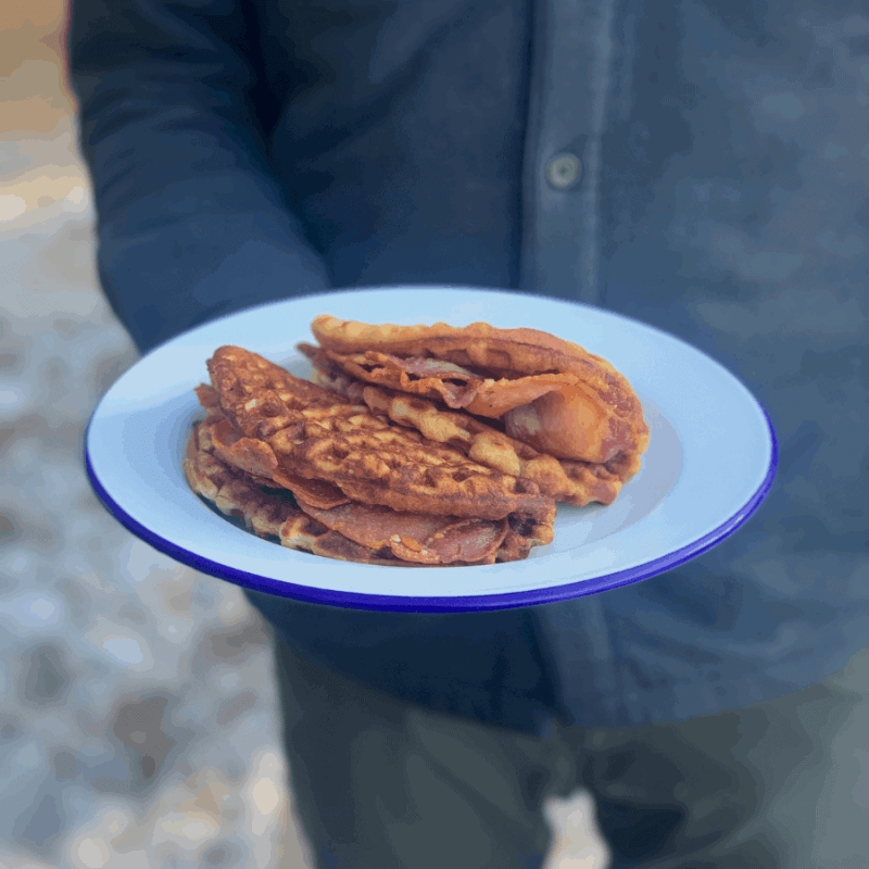 waffle, waffles, breakfast, brunch, bacon